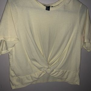 Yellow crop top